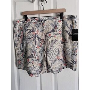 NEW Ralph Lauren Black Label 100% Linen Shorts XXL Multicolor Floral Tropical